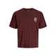 JACK & JONES Majica JJBOYE čokolada / bela