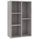 Vidaxl Knjižna omara/komoda siva sonoma 50x25x80 cm inženirski les
