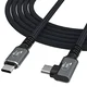 WOZINSKY Kotni kabel Thunderbolt 4 USB-C 240 W 4K, 1 m – črn