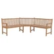 Vidaxl Vrtna kotna klop 185x185x90 cm trdna tikovina