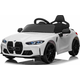 Električni automobil BMW M4, bijeli, daljinski upravljač 2,4 GHz, baterija 12 V, 2x MOTOR