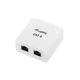 *Nadometna doza 2x RJ45 Cat.6 bela