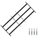 Rešetka za prozor 116 x 45 cm Čelik s prahom premazan Crna