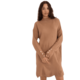 Factoryprice Ženska obleka z gumbi na rokavih VIKA rjava TO-TU-3010.67_403712 Univerzalni