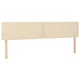 Vidaxl Posteljno vzglavje krem 180x5x78/88 cm blago