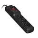ActiveJet Activejet COMBO 3GN 1,5M črn napajalni trak s kablom