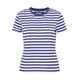 Womens basic striped T-shirt white/navy blue