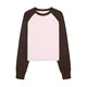 Bershka Pulover temno rjava/roza