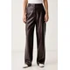 Guess  flare hlače ženske iz imitacije usnja ZANITA PEREFCT PANTS