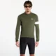 Dres Rapha Mens Core Thermal Long Sleeve Jersey Dark Green/ White XL