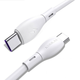 USB-C v USB-C silikonski kabel Macaron s QC4.0 za hitro polnjenje naprav - bel - 0.5m