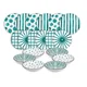 Andrea Fontebasso 18-delni set krožnikov Teal Mirage / porcelan