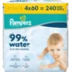 Pampers 99% Water Baby Wipes vlažni čistilni robčki za otroke 4x60 kos