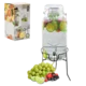 33 Steklen kozarec s pipo na stojalu za pijačo, sok in limonado, 4 l
