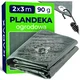 KADAX Ojačana ponjava 2x3 m, zelena, debela in močna prevleka