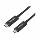 StarTech.com Active 40Gbps Thunderbolt 3 Cable - 3.3ft/1m - Black - 5k 60Hz/4k 60Hz - Certified TB3 Charger Cord w/ 100W Power Delivery (TBLT3MM1MA) - Thunderbolt cable - 1 m