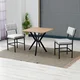 HANAH HOME Set Trpezarijski sto i 2 stolice Dubai Grey Walnut
