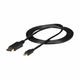 StarTech.com 10ft Mini DisplayPort to DisplayPort Cable - M/M - mDP to DP 1.2 Adapter Cable - Thunderbolt to DP w/ HBR2 Support (MDP2DPMM10) - DisplayPort cable - 3 m