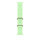 49mm Neon Green Ocean Band - Natural Titanium Finish