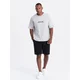 Ombre Mens short ottoman knit sweat shorts - black
