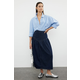 Trendyol Dark Blue Midi Denim Skirt