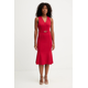 TWINSET Cocktail obleka 252TP2606 Rdeča Slim Fit