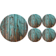 Bertoni Home Unisexs 1+4 Round Table Pads Set Havana Brown/Green