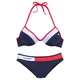 KangaROOS Bikini mornarska/roza/bela