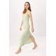 Trendyol Obleka pastelno zelena / off-bela