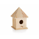 HOME DECOR Lesena ptičja hišica 10,4x10,4x15,5 cm, komplet 4 kosov