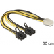 Delock pci express 2x8pin/1x6pin napajalni razdelilni kabel