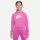 Nike G NSW CLUB FT CROP HOODIE HBR, dječji pulover, roza DC7210