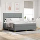 Vidaxl LED Box Spring Postelja Svetlo siva 180 x 200 cm blago
