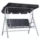 Homestar Vrtna gugalnica za 3 osebe 171x108x154 cm črno-srebrna