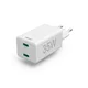 HAMA Kućni Punjač, PD/Qualcomm, 2xUSB-C, 35W, Beli