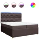 vidaXL vidaXL Box spring postelja z vzmetnico temno rjav 200x200 cm blago, (21307188)