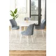 Hanah Home Set Trpezarijski sto i 4 stolice, Sivo-beli