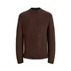 JACK & JONES Pulover JORSALAMANCO temno rjava