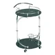 KONDELA Servirna miza na kolesih Vesna - črno steklo/krom