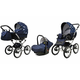 Babylux Margaret Exclusive Navy Blue Star | 3v1 Kombinirani Voziček kompleti | Otroški voziček + Carrycot + Avtosedežem