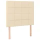 Vidaxl Vzglavje postelje kremne barve 100x5x118/128 cm blago