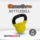 Fitmotiv Kettlebell 4 kg – kettlebell utež iz litega železa prevlečena z neoprensko gumo