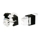 XtendLan Keystone vtičnica RJ45, CAT6, UTP, priklopna, belo-črna
