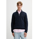 Bombažen pulover Tommy Jeans moški, mornarsko modra barva, DM0DM21654