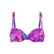 VENICE BEACH Bikini zgornji del modra / pastelno modra / kari / temno roza