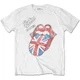 The Rolling Stones Vintage British Tongue (Soft Hand Inks) White XL Majica