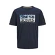 JACK & JONES Majica JJColton bež/svetlo modra/temno modra/bela