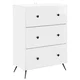 Vidaxl Predalna omara Bela visok sijaj 66 x 34,5 x 90 cm
