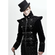 Moški plašč DEVIL FASHION - Bodom Gothic Floral Velvet Coat With Slit - CT152