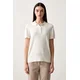 Calvin Klein Polo majica LV044G311G Kremna Slim Fit